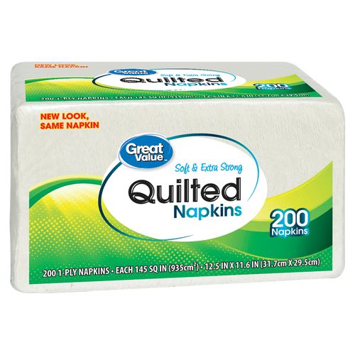 Servilleta Great Value Blanca - 200unidades