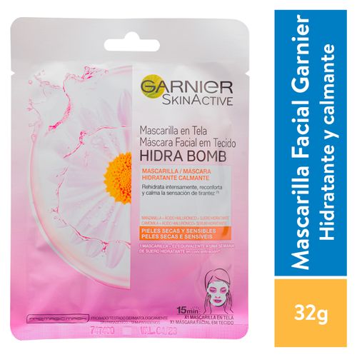 Garnier Skin Active Mascarilla en Tela Hydra Bomb Manzanilla - Calmante