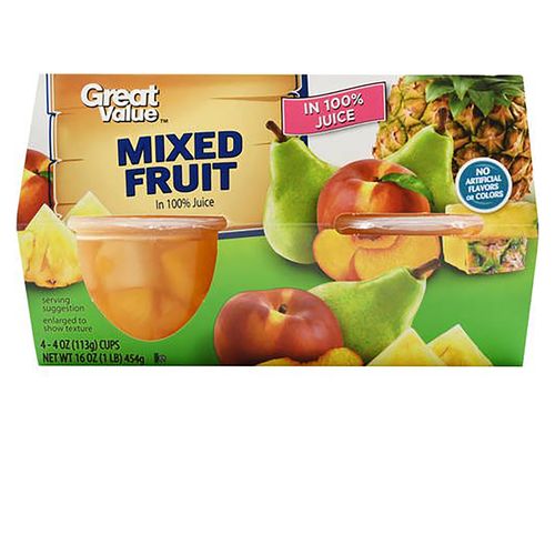 4 Pack Fruta Mixta Great Value - 454 g