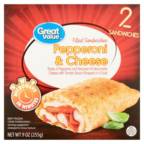 Sandwich Great Value Relleno Pepperoni Queso - 255gr