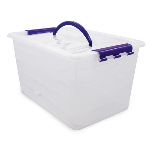 Caja Organizadora C/tapa Bambu Transparente 22x19x15cm — Divino