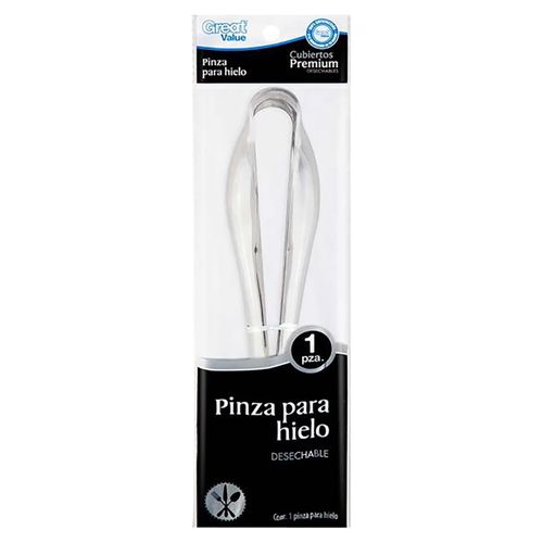 Pinza Great Value Para Hielo Desechable Premium - 1 Unidad