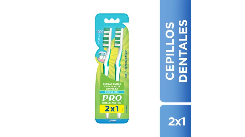 Cepillo Dental Oral-B Pro Doble Acción Profile 1000 con Cerdas Duras, 1 pz.