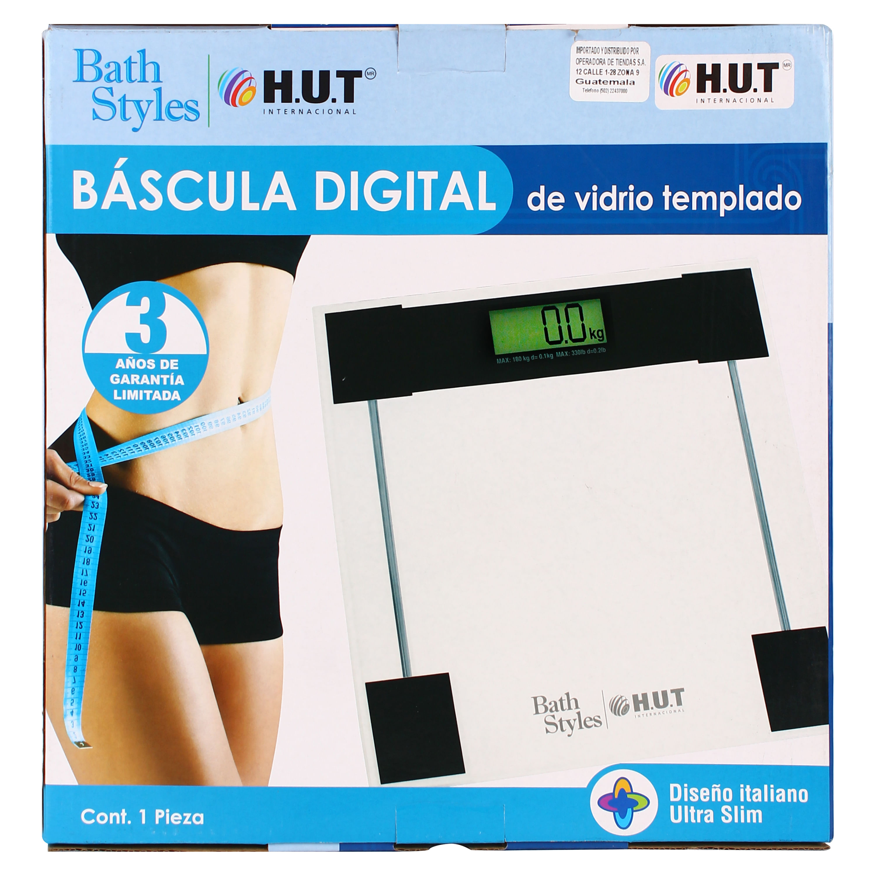 Báscula Digital de Baño Basic Home Transparente (30 x 30 x 3,5 cm) – Grupo  Lampier