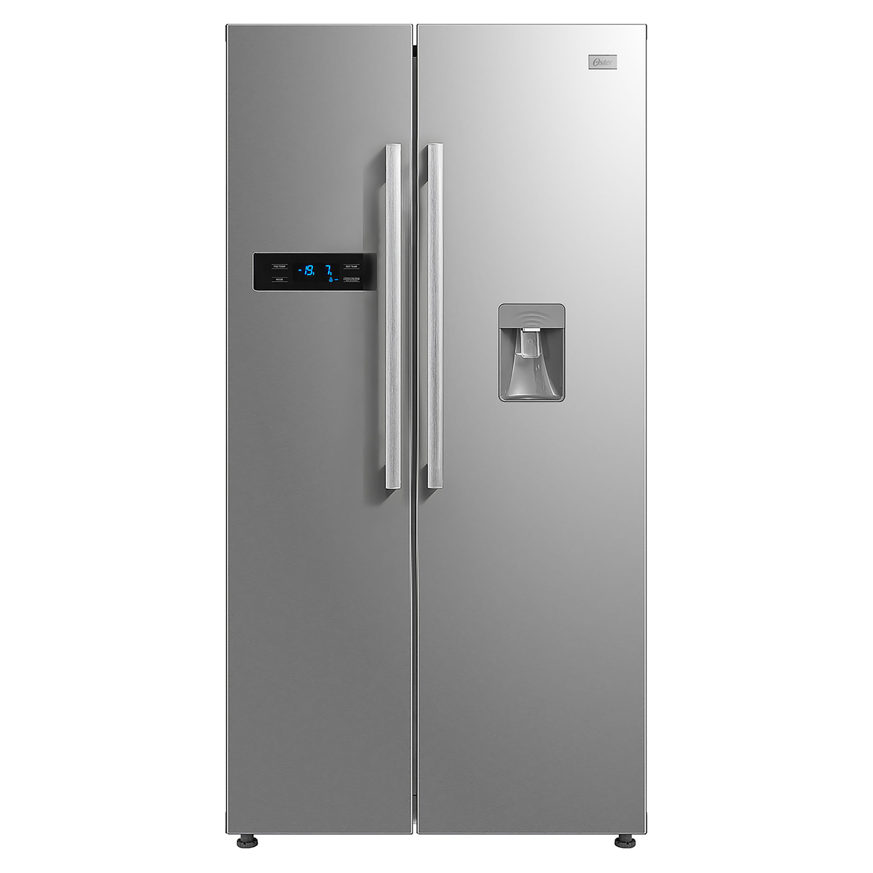Comprar Refrigeradora No Frost Side By Side Oster 513 Litros 18 Pies  Cubicos Silver 2 Puertas Luz Led Dispensador De Agua