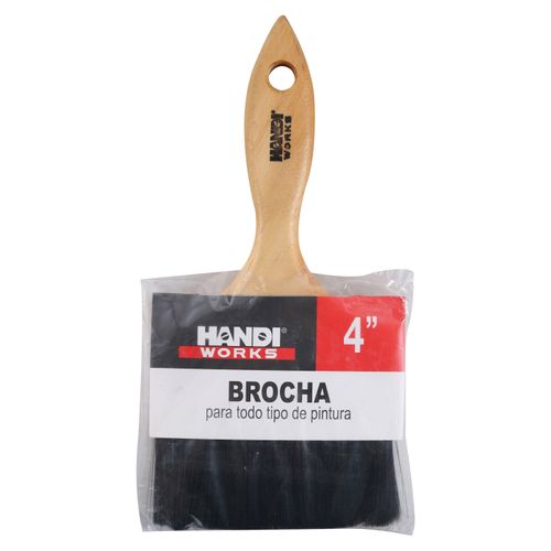 Brocha Handi Works, mango de madera -4 pulgadas