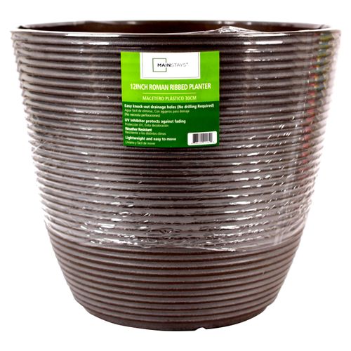 Maceta Mainstays Acanalada - 12 in (1 in = 2.54 cm)