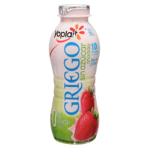 Yogurt Yoplait Líquido Giego Sin Azúcar Fresa - 220 g