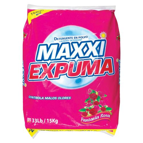 Detergente Polvo Maxxi Expuma Fantasia Rosa - 15Kg