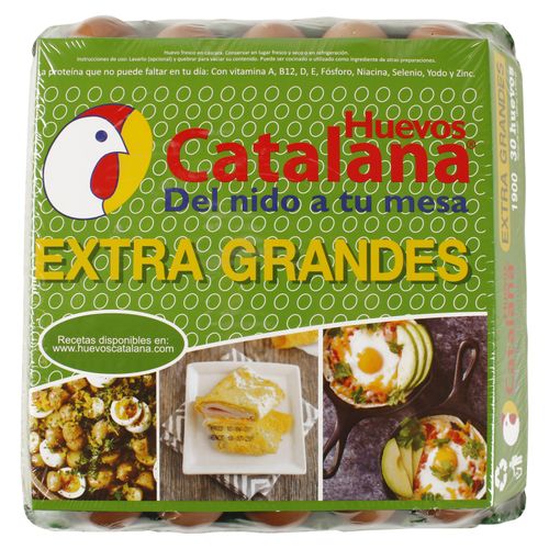 Huevo Catalana Marron Xtragrande - 30 Unidades