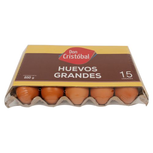 Huevo Marron Don Cristobal Grande 15 Unidades