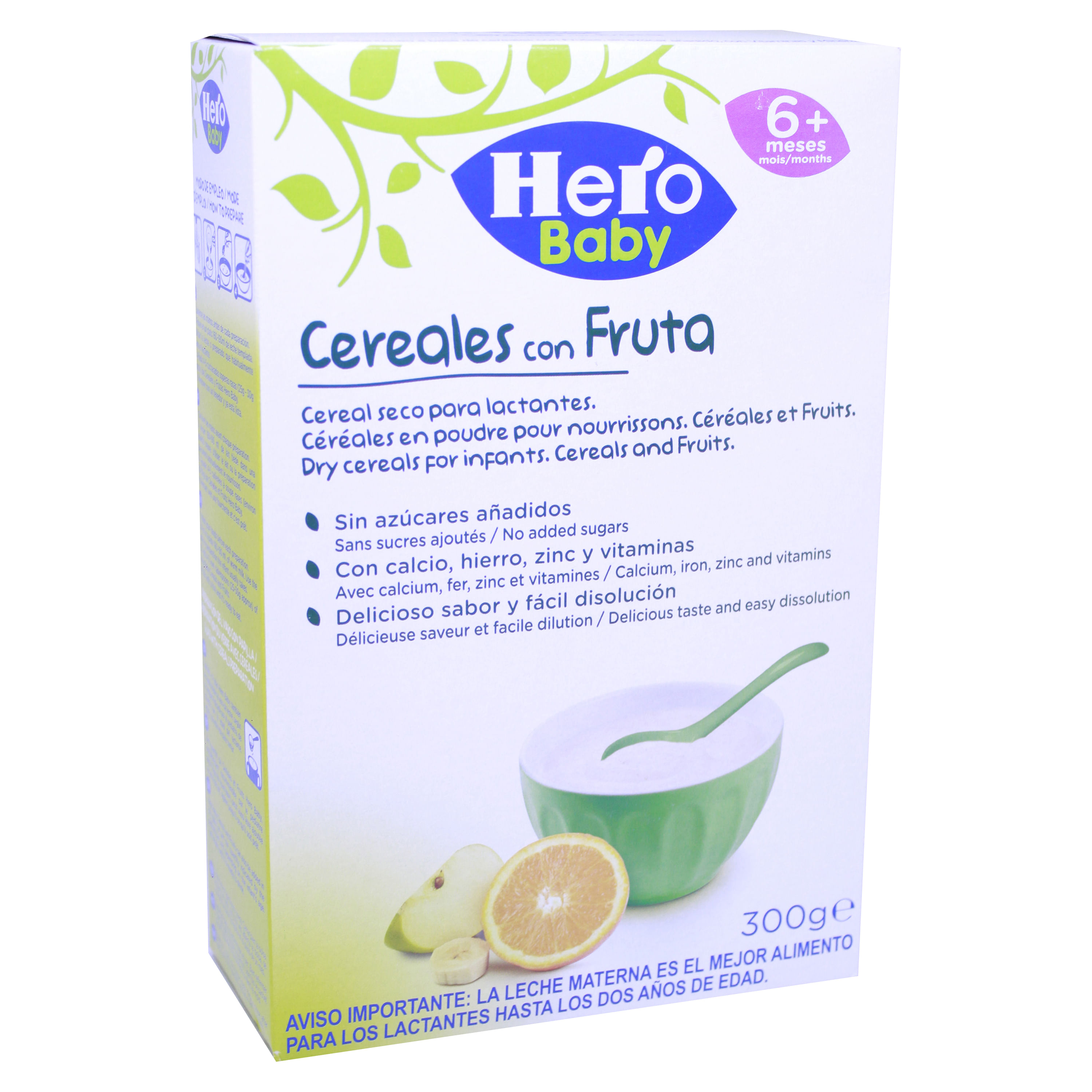 Cereal Seco Hero Baby Cereales con Fruta, 300 g (A partir de los 6 meses) –