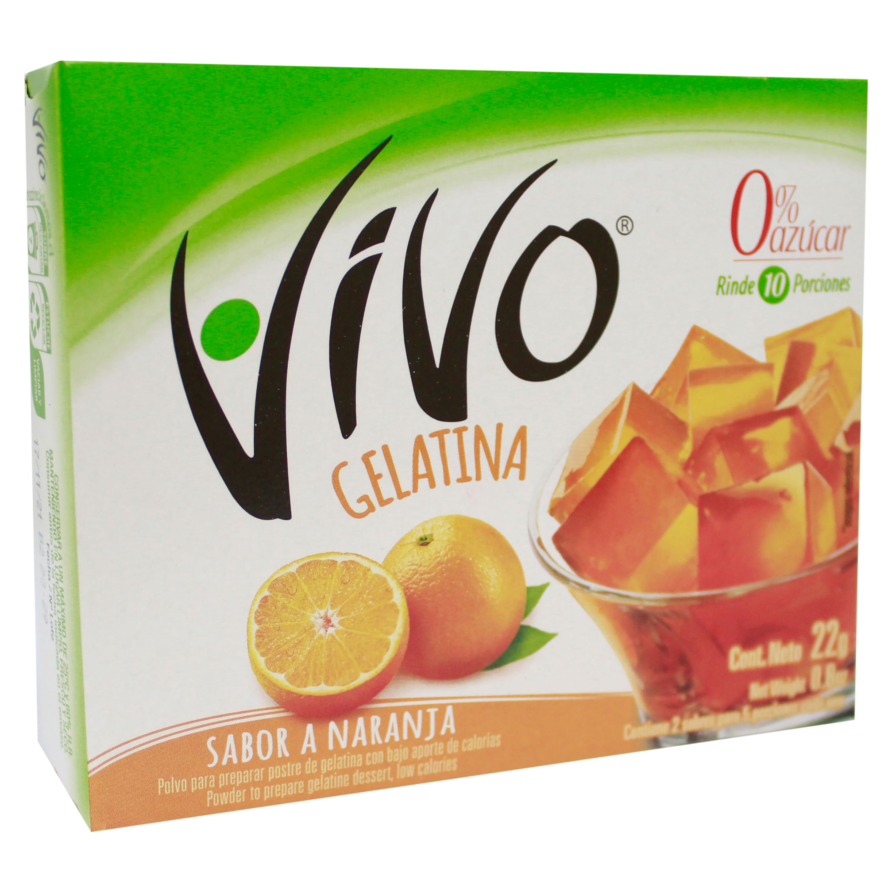 Comprar Gelatina Vivo Sabor A Naranja - 22Gr | Walmart El Salvador