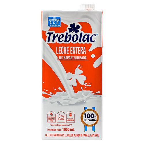 Leche Trebolac Entera UHT Tetra - 450ml