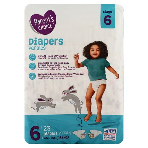 Pañal Parents Choice Baby Diaper Size 6 Jumbo - 23 Unidades