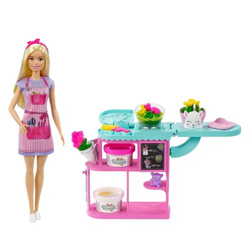 Muñeca Barbie careers set de tienda de flores