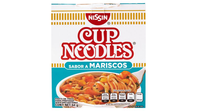 Sopa Nissin Instantanea de Mariscos Vaso - 64gr