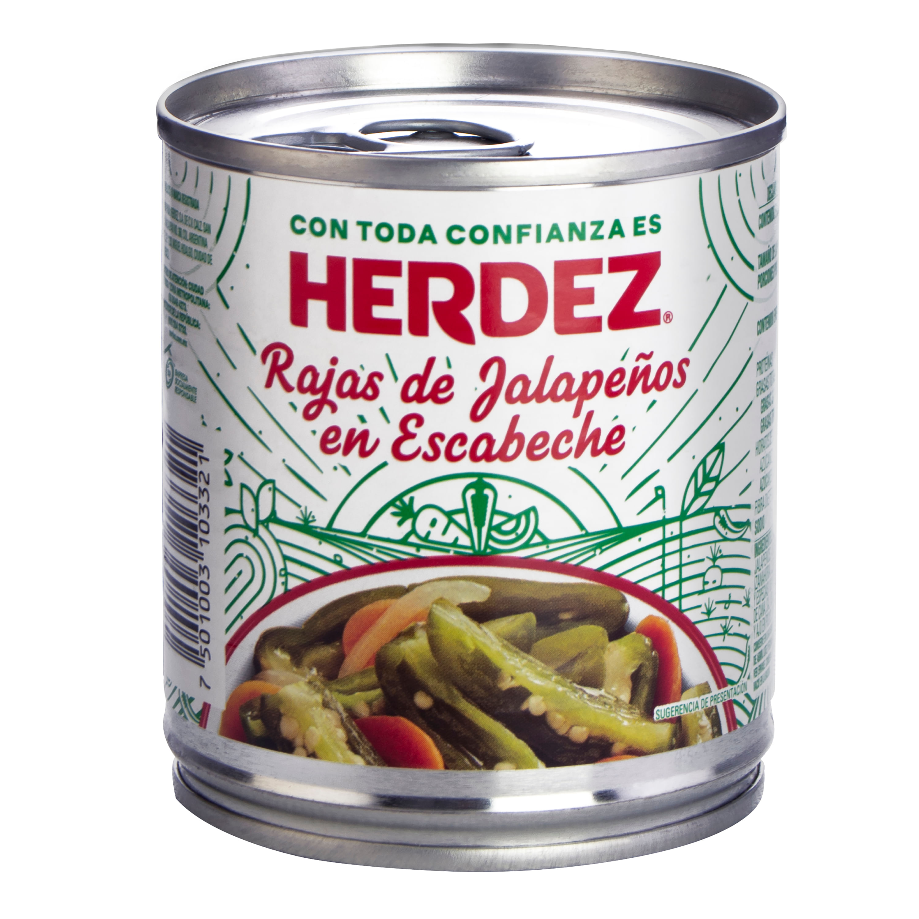 Comprar Chile Herdez Jalapeno Rajas Escabeche - 121gr | Walmart El Salvador