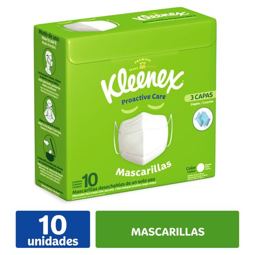 Mascarillas Desechables Kleenex - 10Unidades