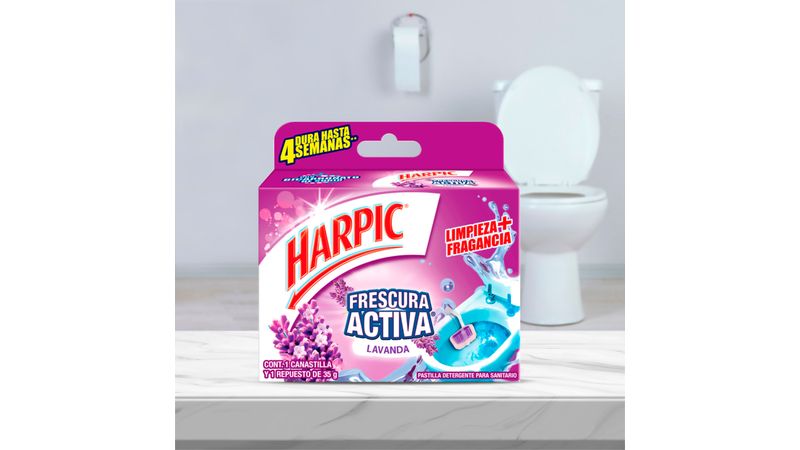  Harpic Pastilla desodorante para inodoro, aroma a lavanda, 1.38  oz : Salud y Hogar