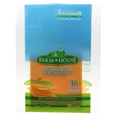 Queso Farm's, Imitación Para Sándwich -16 uds/ 256 g