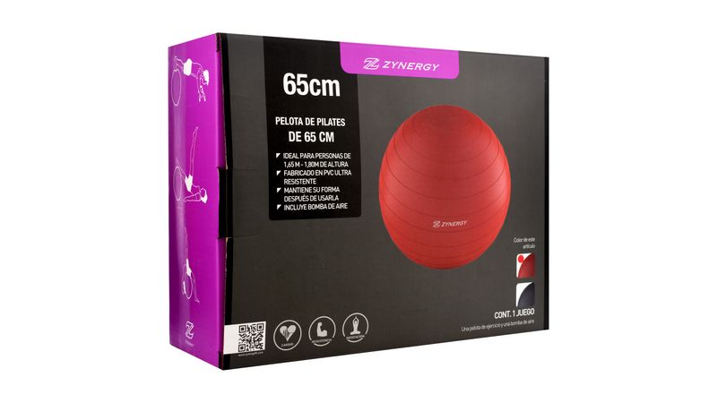 Pelota Para Yoga de PVC 65 cm marca Fisiotleta - Tienda Deportiva %