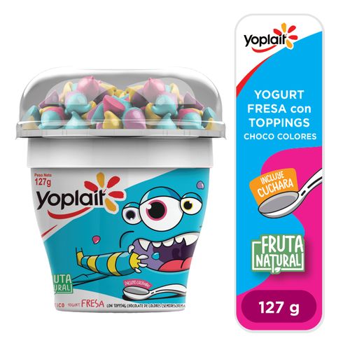 Yogurt Yoplait infantil topping chocolate colores - 127 g