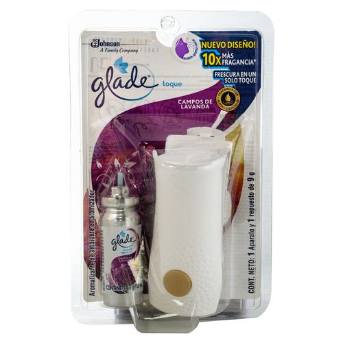 Aromatizante  Glade Toque Campos De Lavanda Unidad + 1 Repuesto - 9Gr