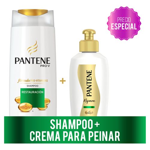 Kit Pantene Pro-V Restauración Shampoo 400 Ml+ Crema Para Peinar - 160Ml