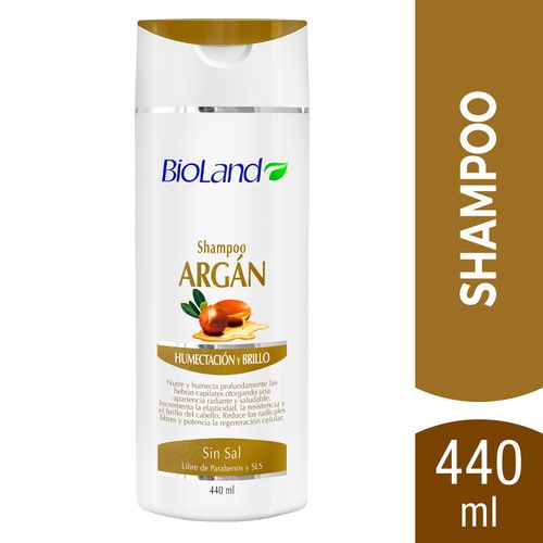 Shampoo  Bioland Argán Humectación y Brillo - 440 ml