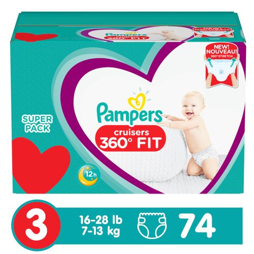 Panal Pampers Cruisers 360 Super S3 74 U