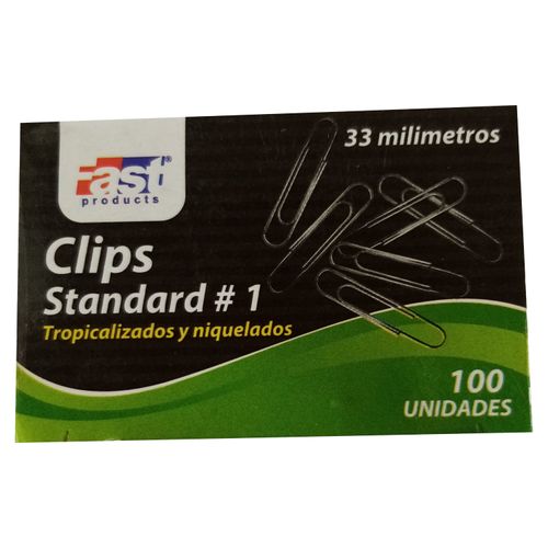 Clip Continental Niquelado Caja- 100 Unidades