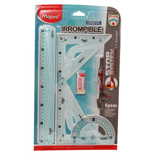 Juego De Geometria Maped Geoopen Irrompible 89921-6 Piezas