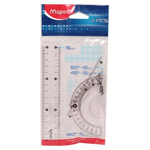 Estuche De Geometria Mini Kit- 4 Piezas