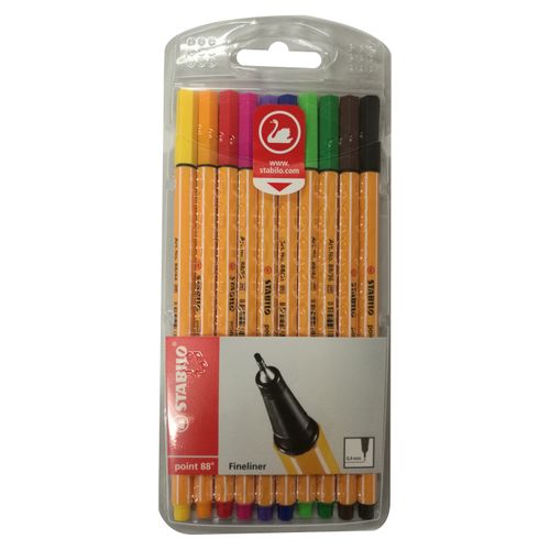 Estuche De Plumas Stabilo Point 88 - 10 Unidades