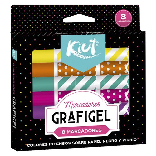 Marcadores Grafigel Kiut- 8 Unidades