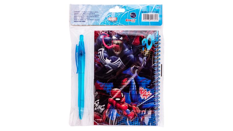 Libreta Con Pluma Spiderman