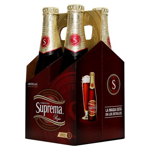 Cerveza Suprema Roja Vidrio 312 ml