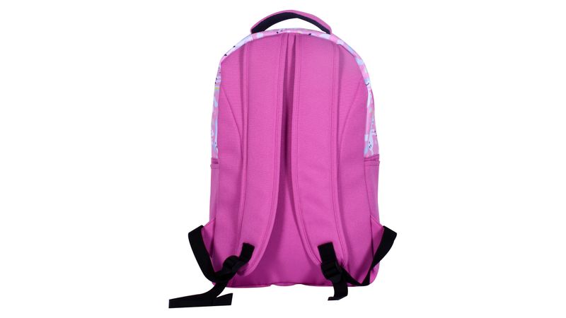 Mochila escolar adolescente 19 litros c/ puerto USB Rosa