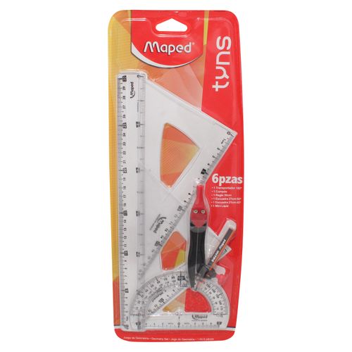 Juego Geometria Maped más Compas Mini Lápiz - 6 pzas