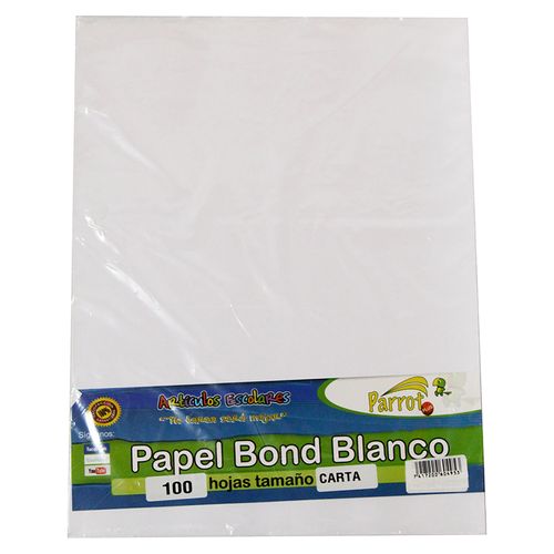 Hojas Blancas Bond Tamano Carta