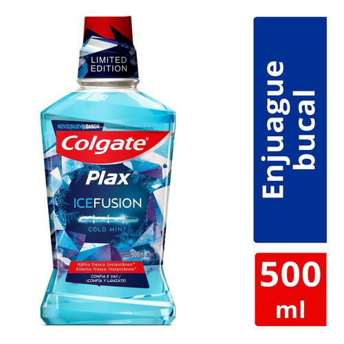 Enjuague Bucal Colgate Plax Ice Fusion Cold Mint 500 ml
