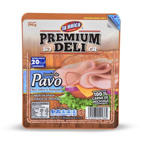 Jamon La Única Pavo Premium Deli - 290Gr