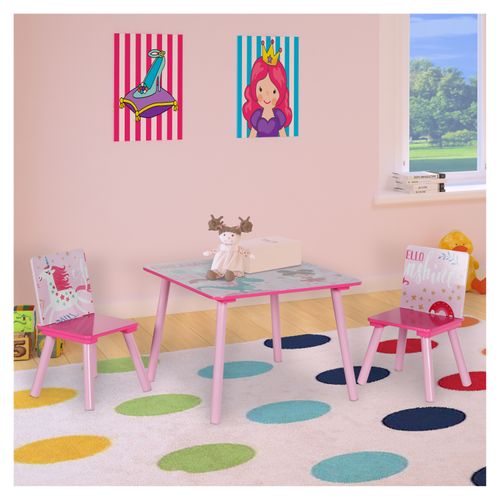 Set De Mesa Y 2 Sillas Para Niña