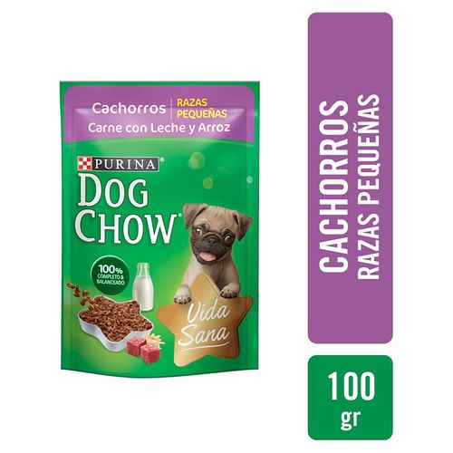 Purina Dog Chow perro Cachorro Carne con Leche & Arroz 100g (3.5oz)