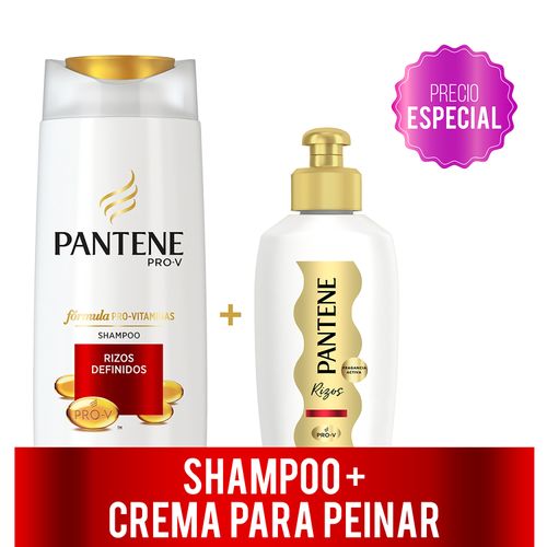 Kit Pantene Pro-V Rizos Definidos Shampoo 400 ml + Crema Para Peinar - 160 ml