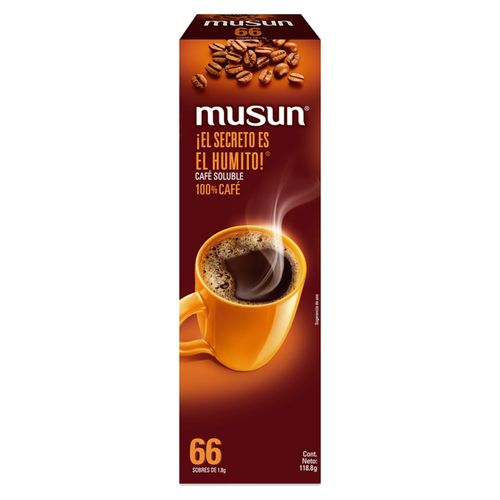 Musun® Regular Café Instantáneo Sobre 1.8G 66 Unidades