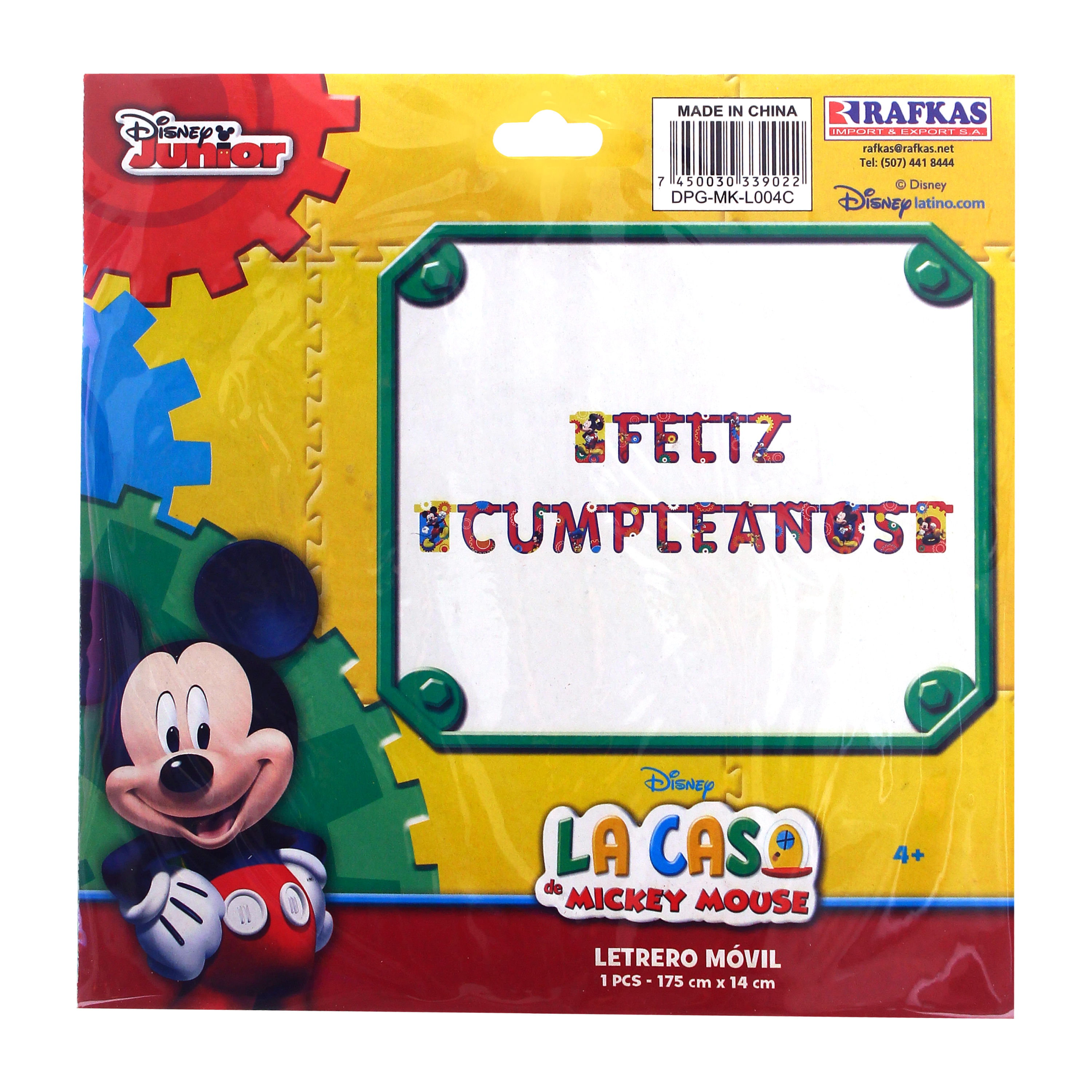 Cartel Feliz Cumpleaños Mickey Mouse - Fiesta en línea Piñatería y