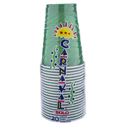 Vaso Solo Carnaval Surtido 10 Oz 20 Unid