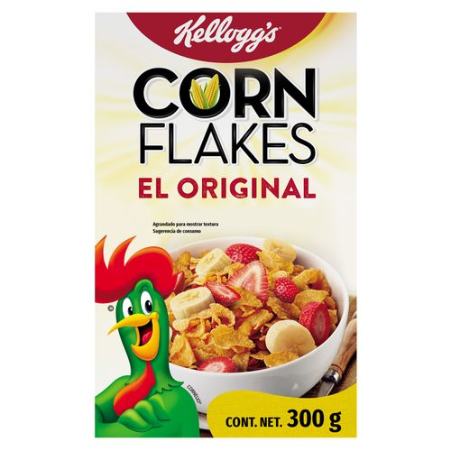 Cereal Kellogg's® Corn Flakes Sabor Original Hojuelas de Granos de Maíz de Origen Natural 1 Bolsa de 300 g